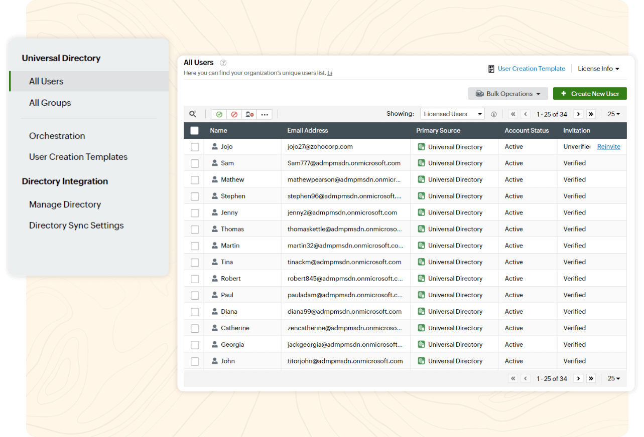 Manage all the users from multiple directories with ManageEngine Identity360