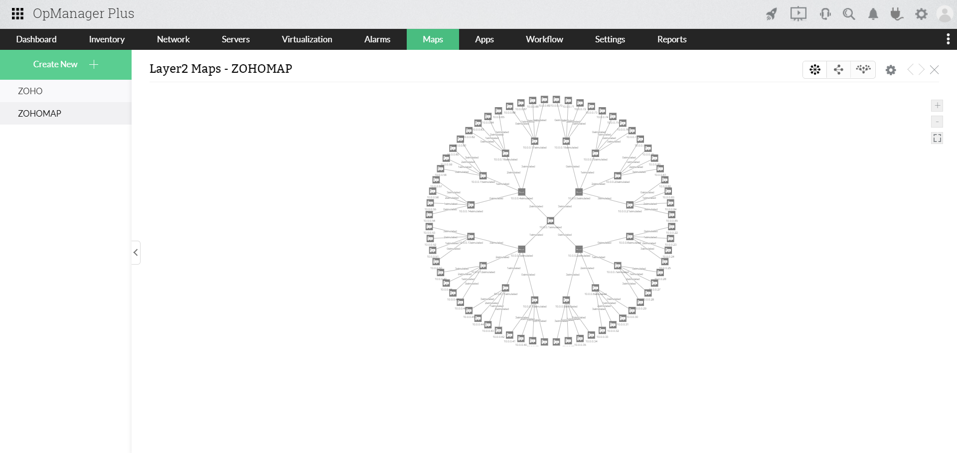 Network Layer-2 Maps - ManageEngine OpManager Plus