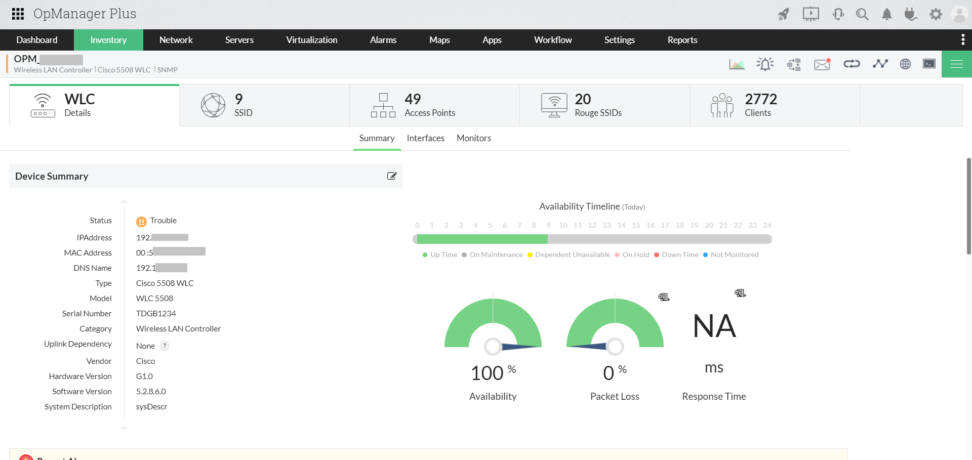 Monitor WLAN - ManageEngine OpManager Plus