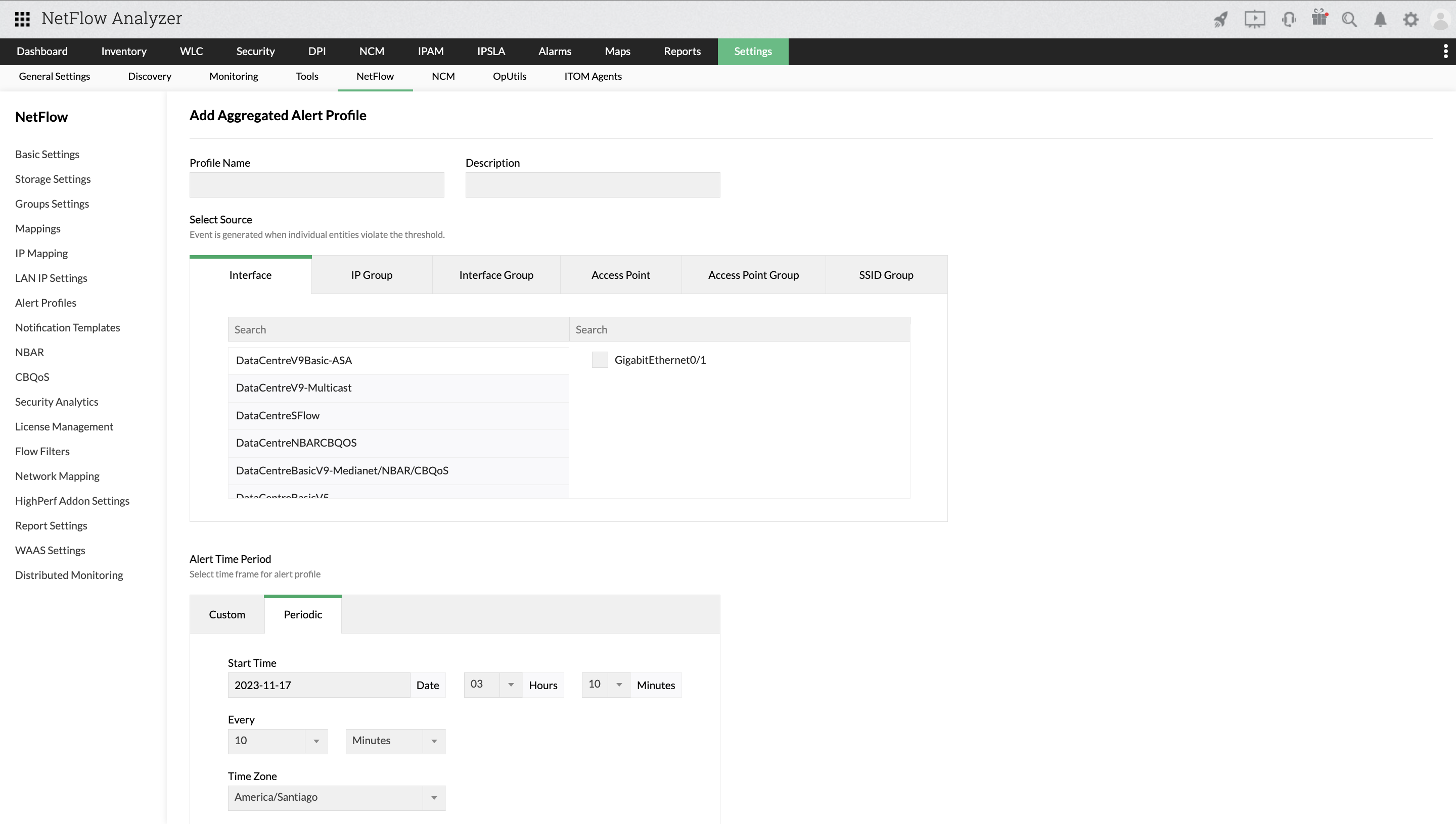 Threshold Based Alerting - ManageEngine NetFlow Analyzer