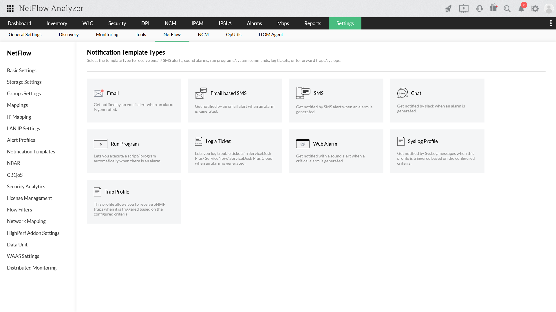 Netflow Threshold Based Alerting - ManageEngine NetFlow Analyzer