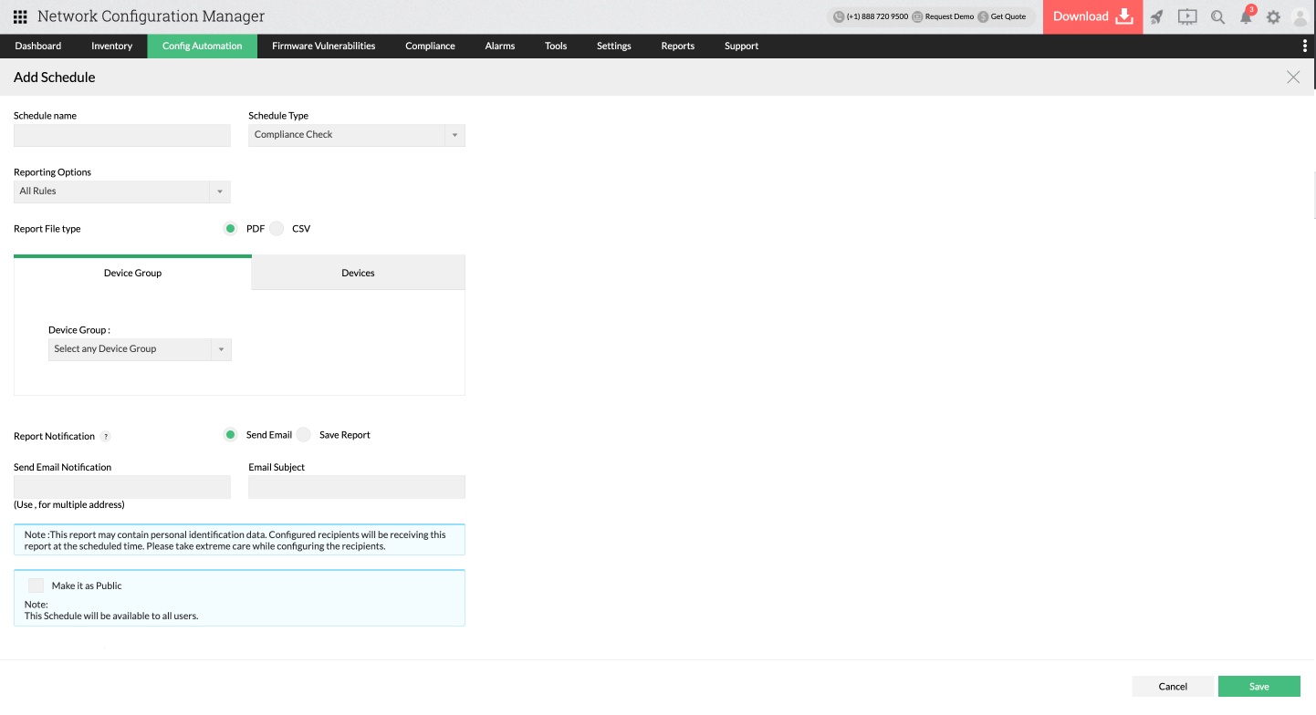 CIS Benchmark Standards - ManageEngine Network Configuration Manager