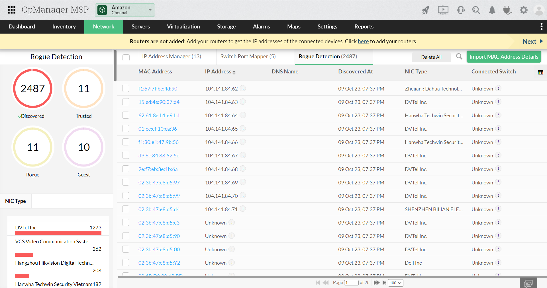 Rogue-Detection - ManageEngine OpManager MSP