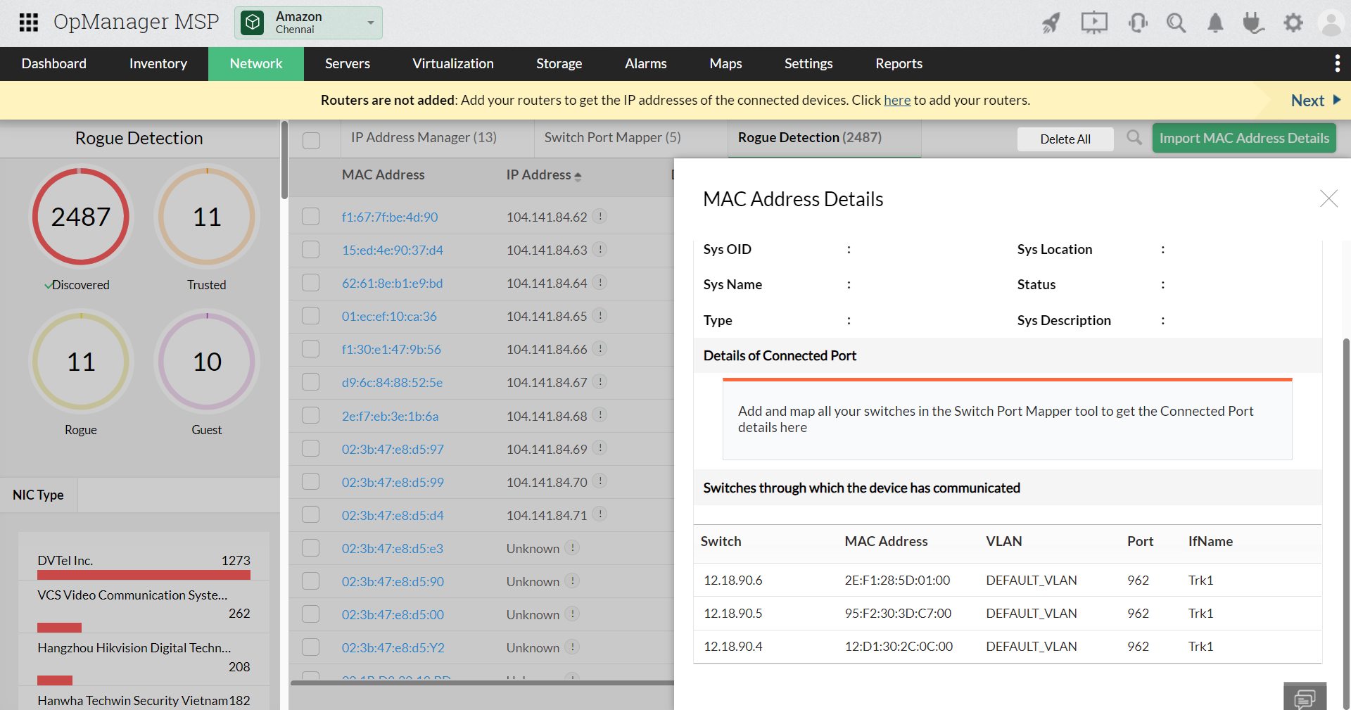 visibility-rogue-detection - ManageEngine OpManager MSP