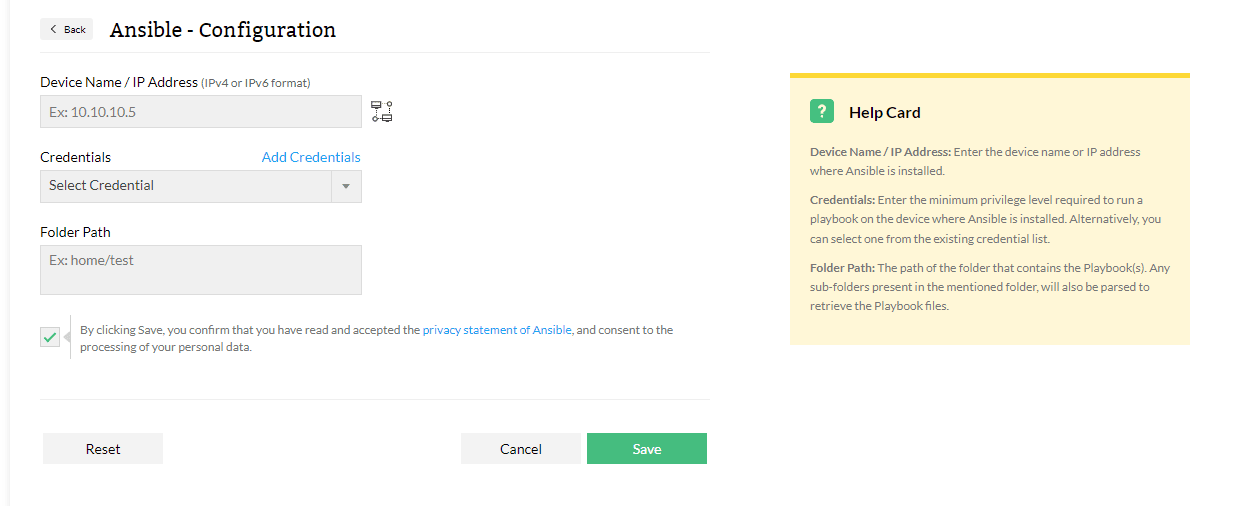 OpManager Ansible Integration