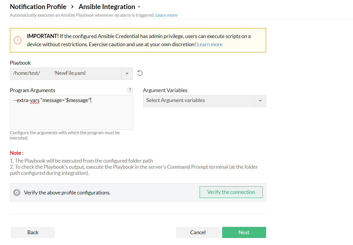 OpManager Ansible Integration