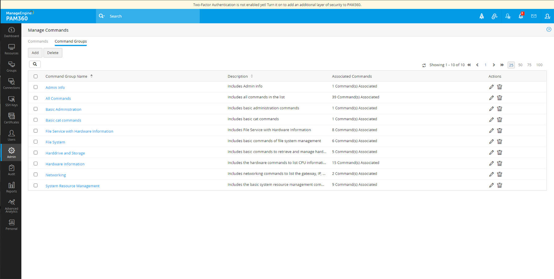 SSH Command Control for Linux &mdash; PAM360