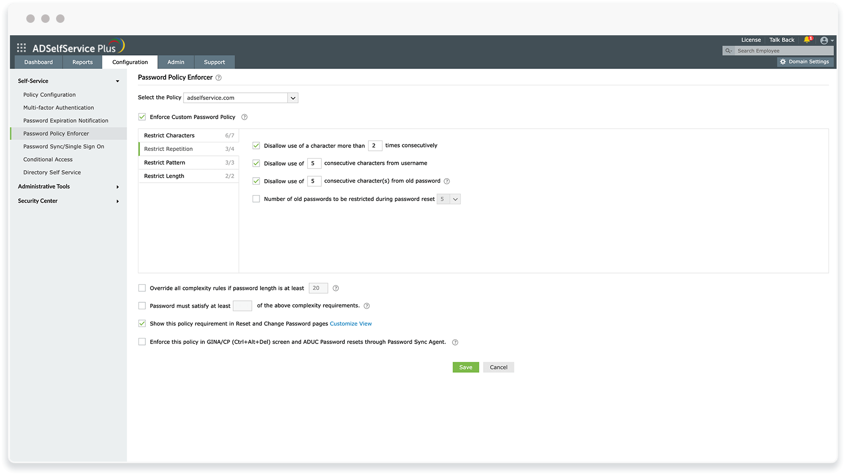 Account takeover protection with ADSelfService Plus &ndash; Password policy enforcer