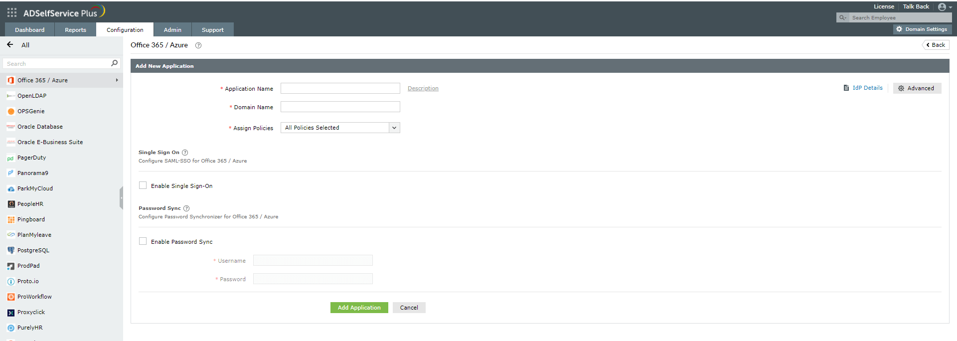 AD to Azure AD password sync configuration