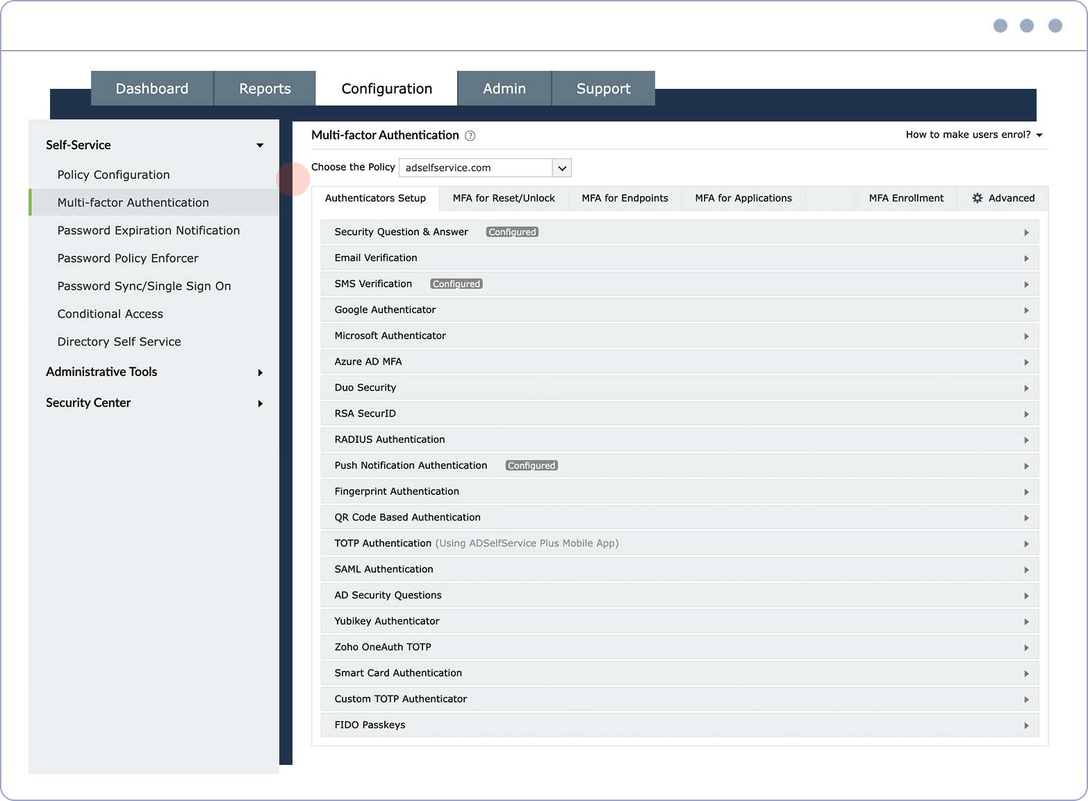 Gamme d’authentificateurs MFA