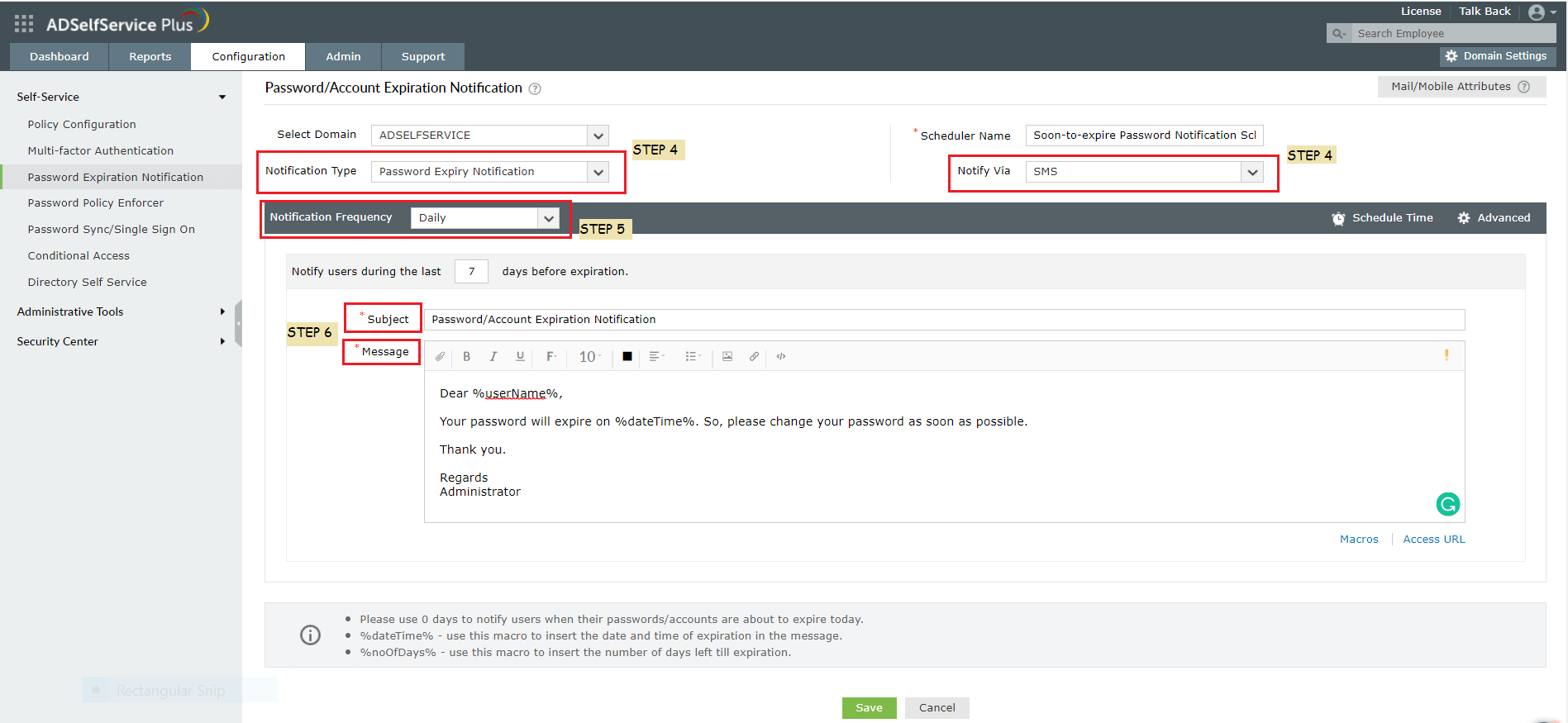 PowerShell scripts to notify Active Directory domain users about password expiration