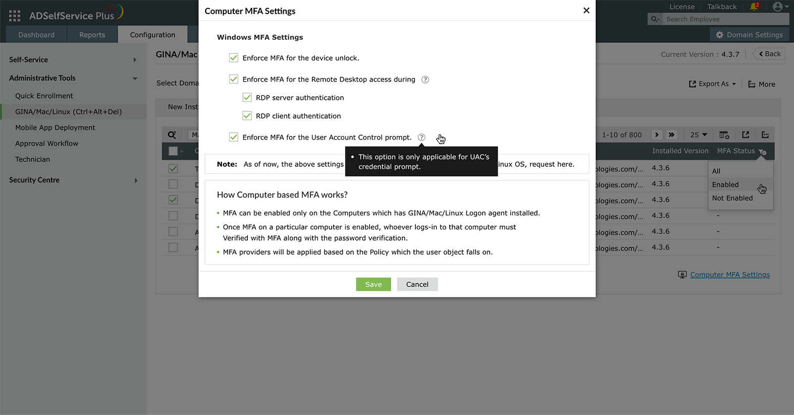Cached Credentials Update