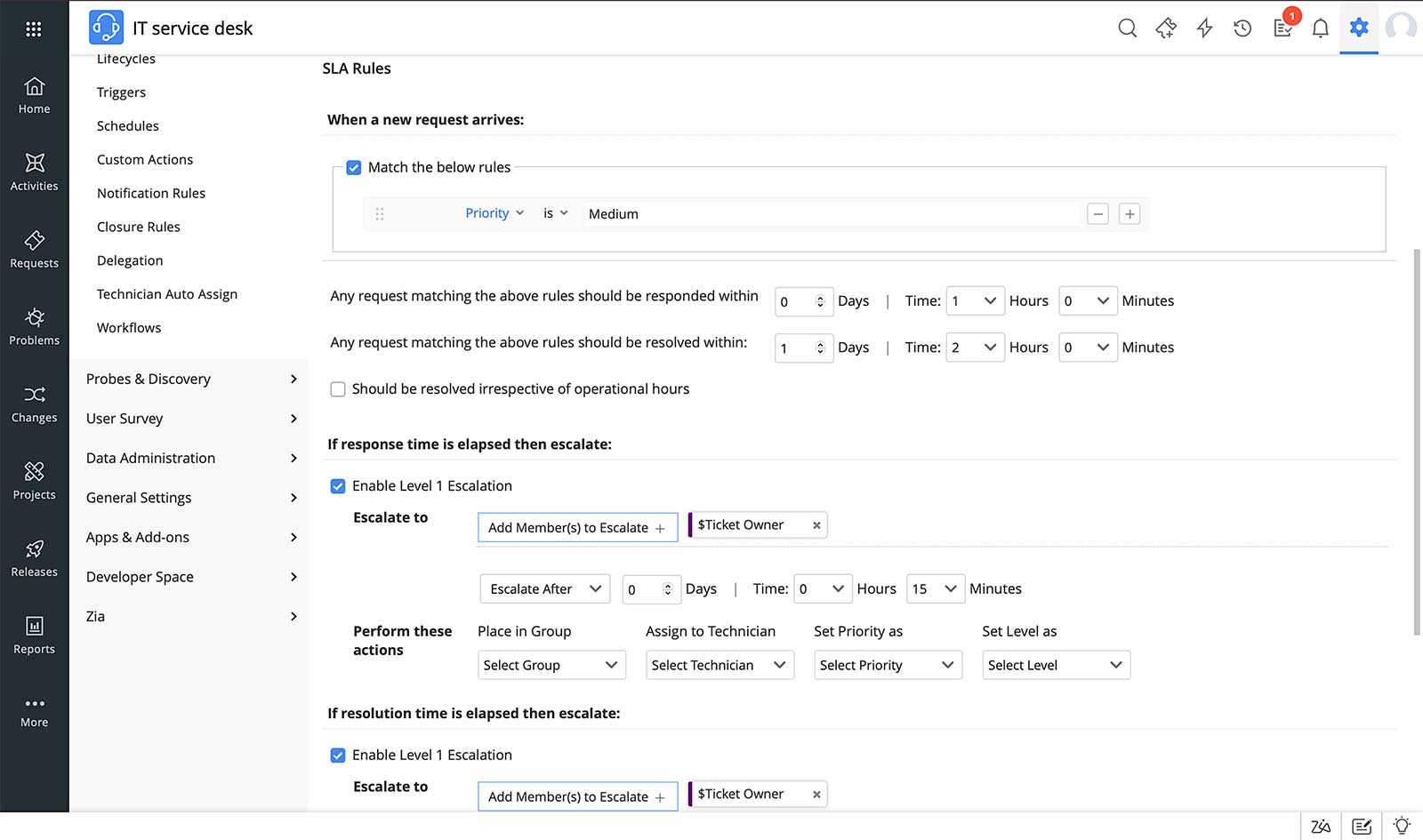 Règles d’automatisation des SLA et d’escalade dans ServiceDesk Plus Règles d’automatisation des SLA et d’escalade dans ServiceDesk Plus