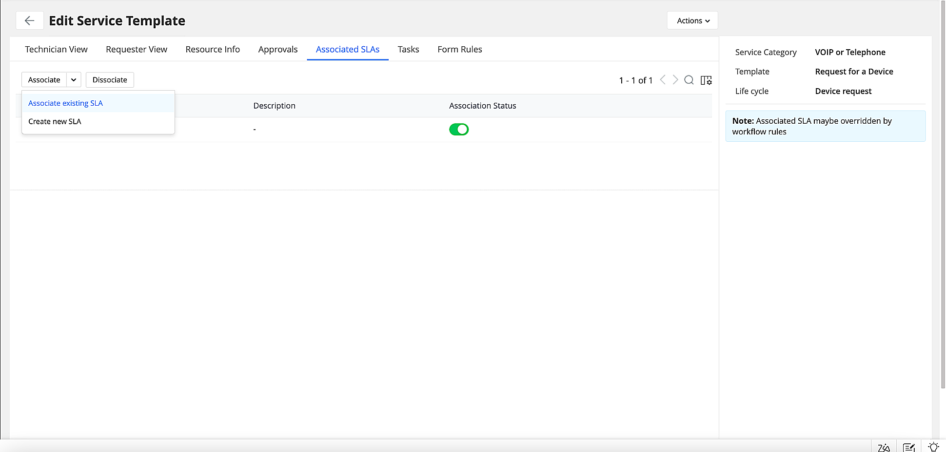 IT service request management system IT service request management