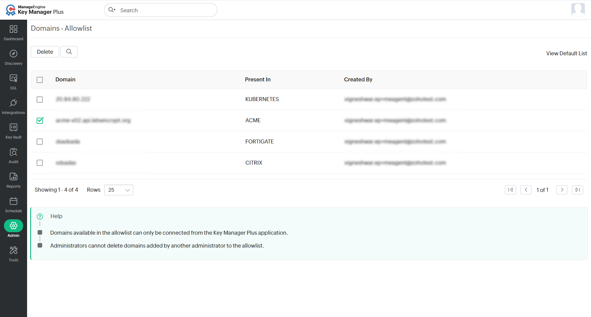 Managing Privacy Settings in Key Manager Plus Cloud