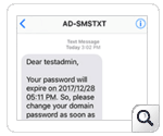 Password expiry notification mobile app