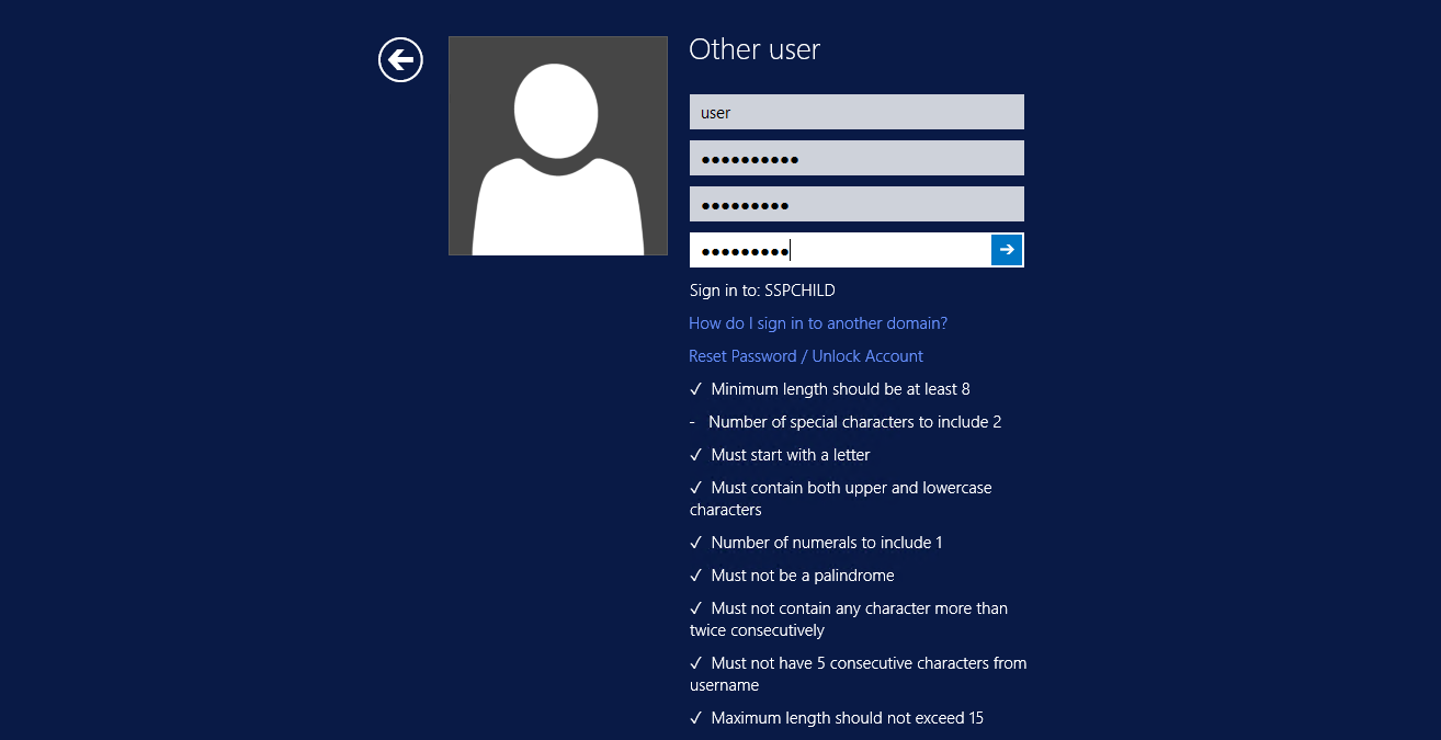 Password policy enforcer GINA/CP