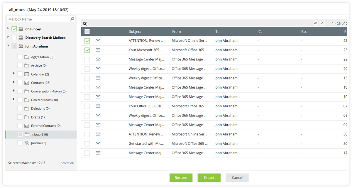 mark deleted mailboxes