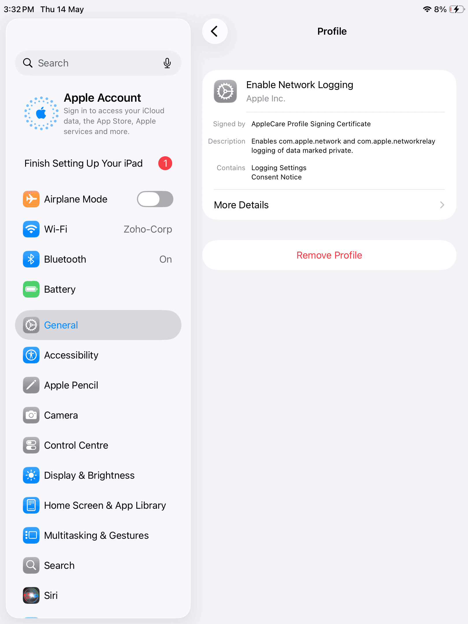 Mobile Device Manager Plus - Network Diagnostics Logging Profile Mobile Device Manager Plus - Network Diagnostics Logging Profile