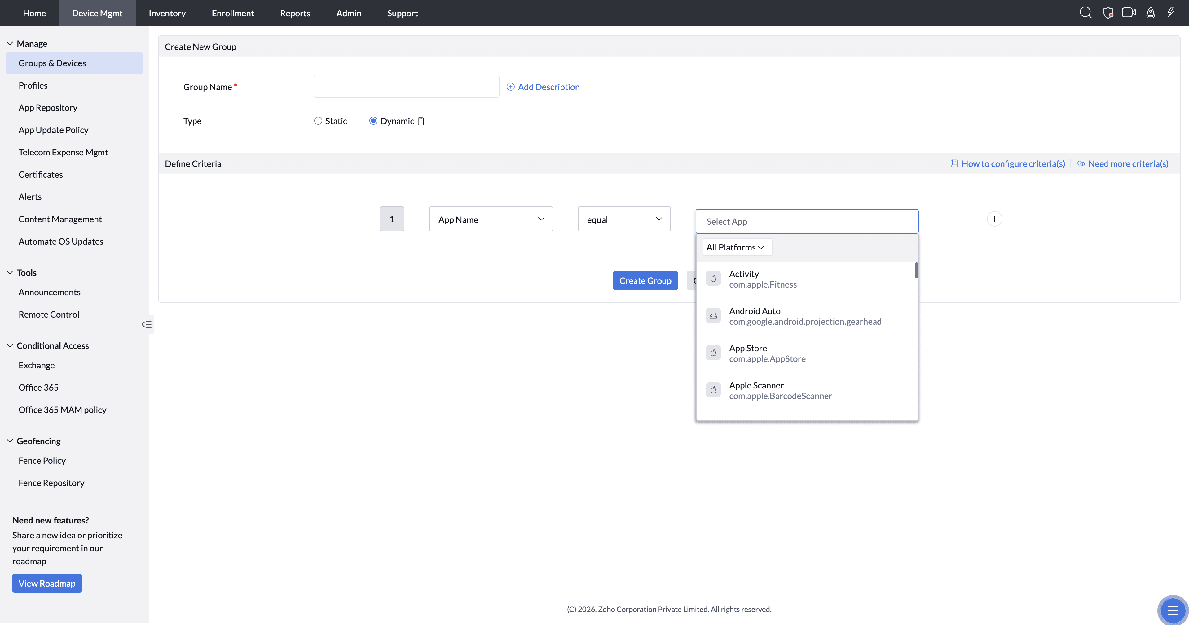 dynamic-group-app-name