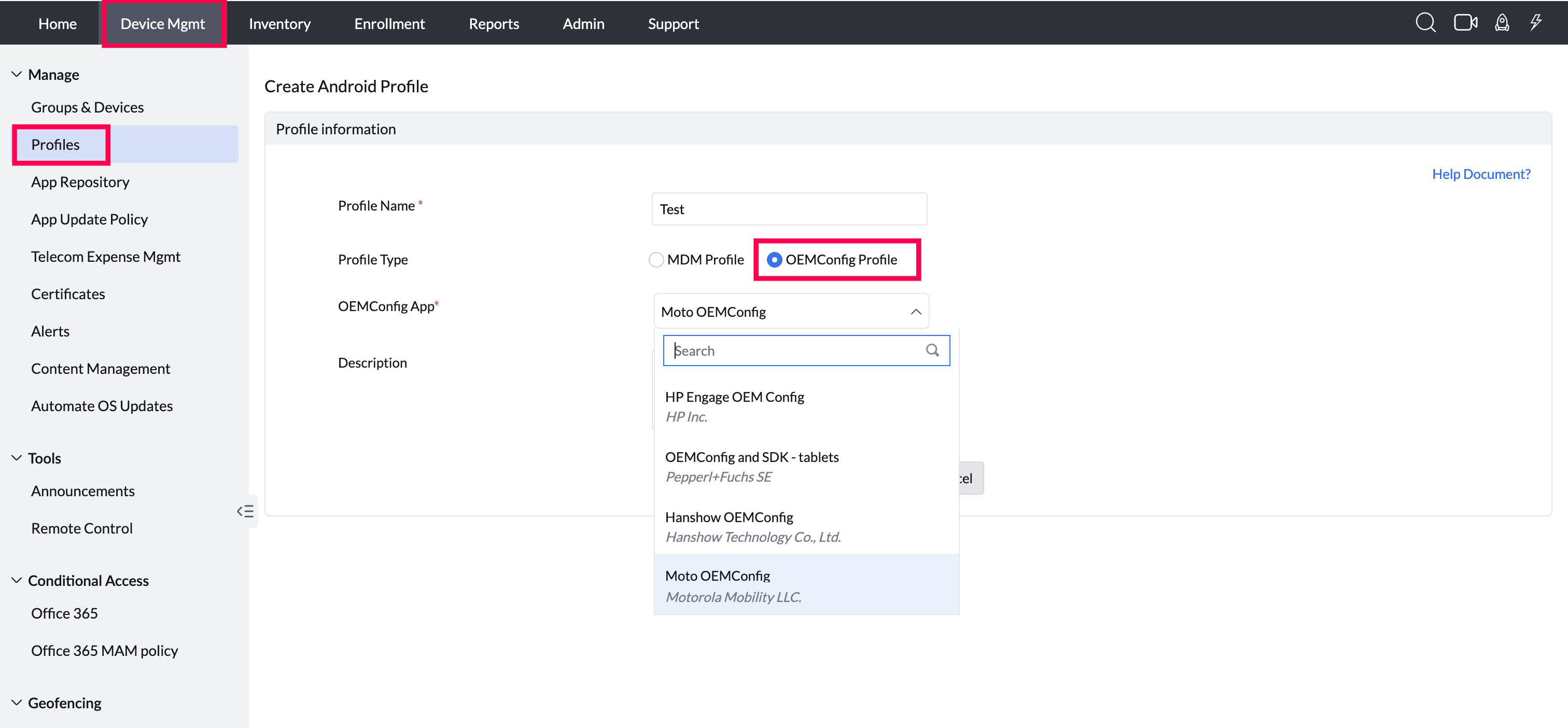 OEMConfig Apps