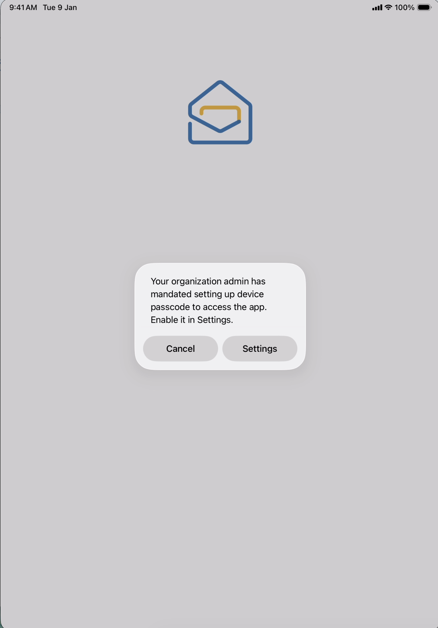 Zoho Mail Passcode Enforcement
