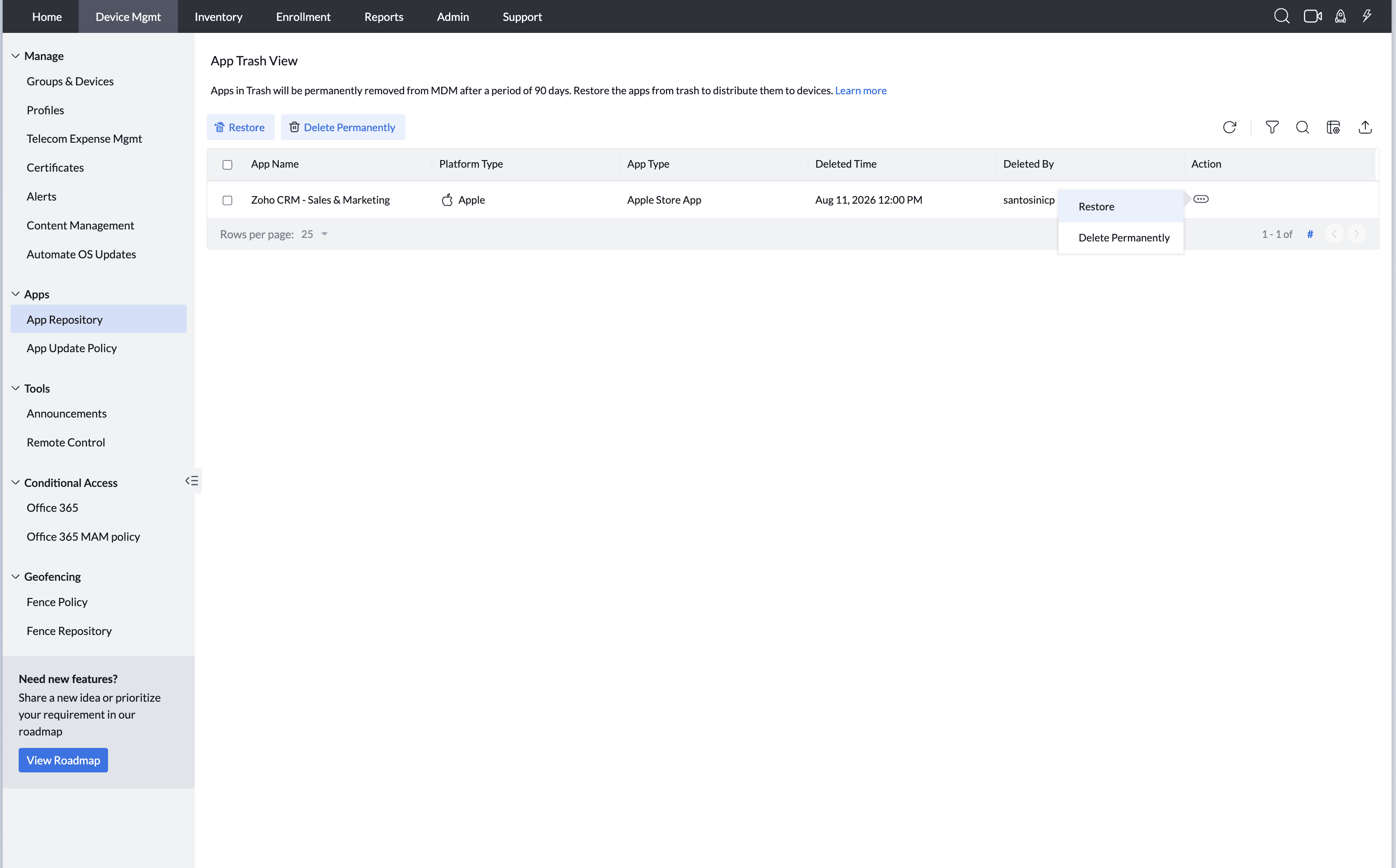 Restore App 1