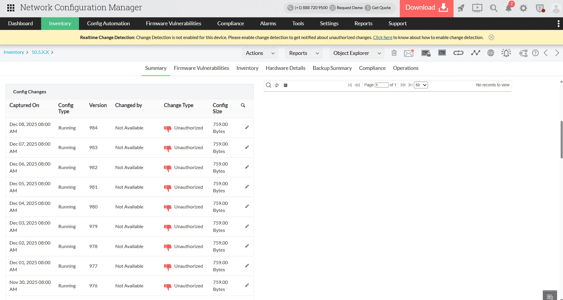 Clear visibility into every configuration change