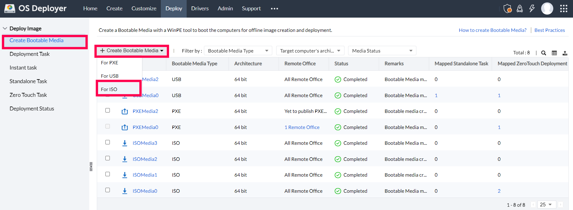 Create a bootable media for Windows 10 ISO