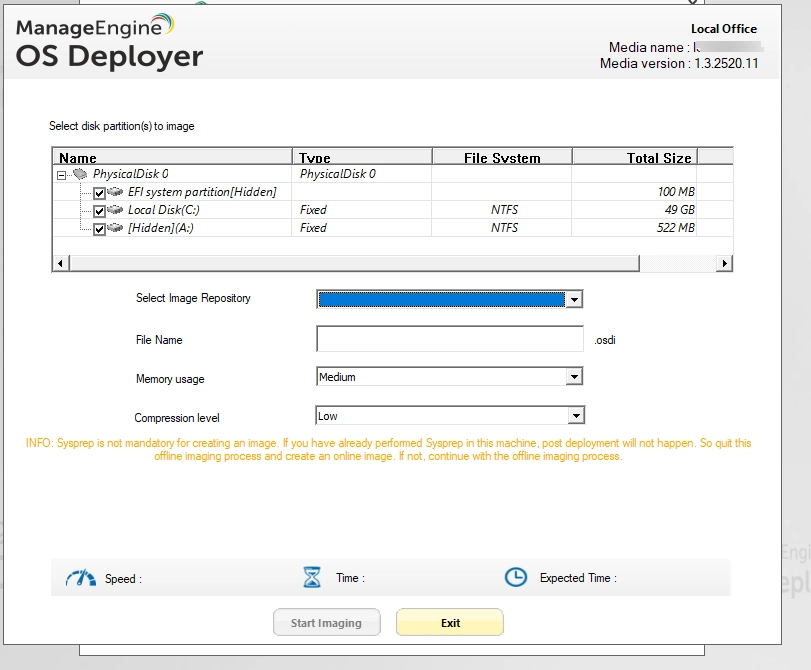 Select Disk Partitions 