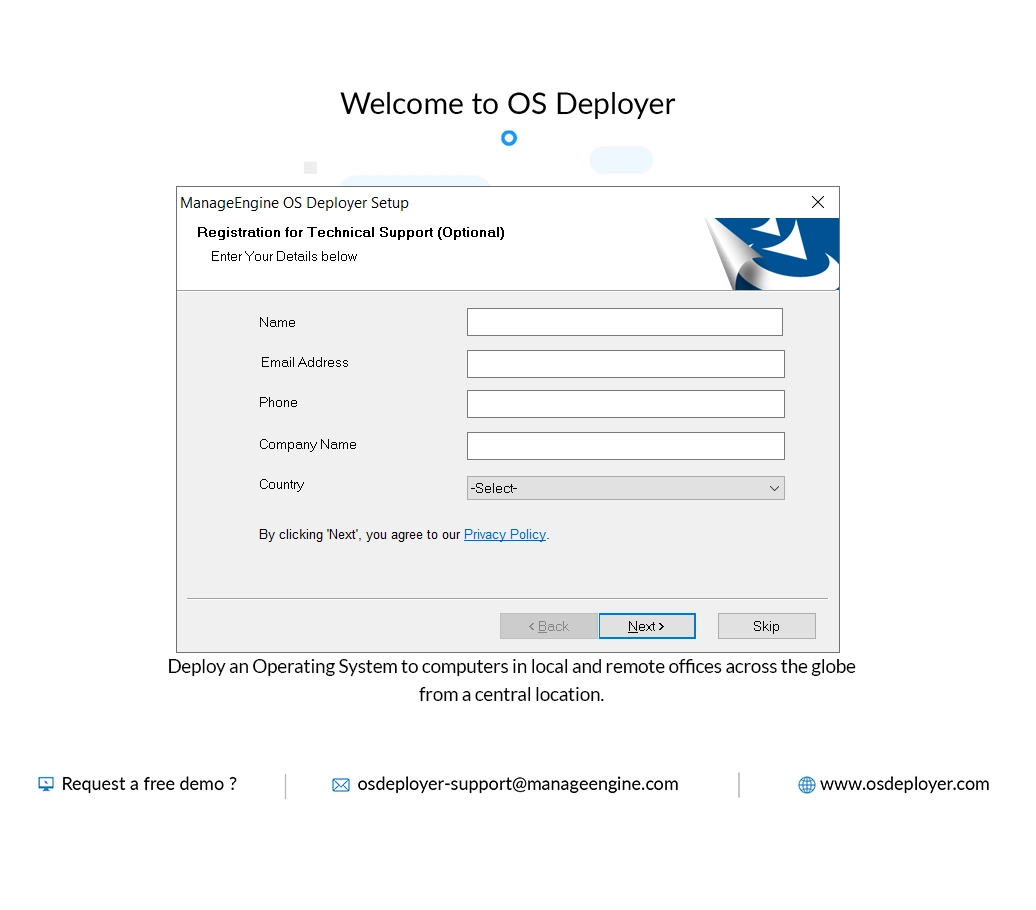 One-Click installation screen