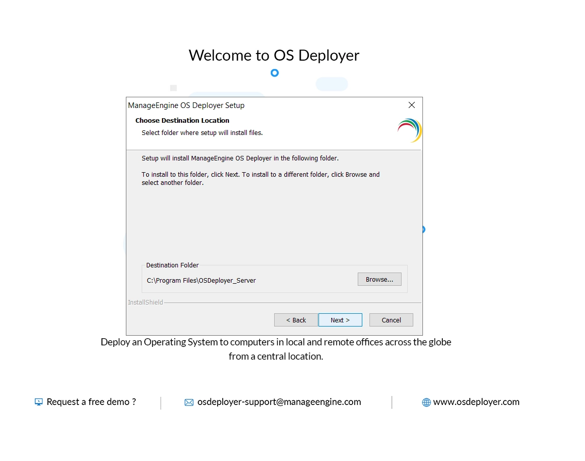 Installation directory selection