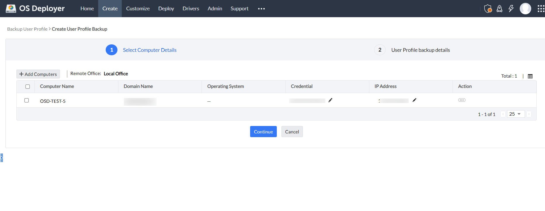 USMT tool - ManageEngine OS Deployer