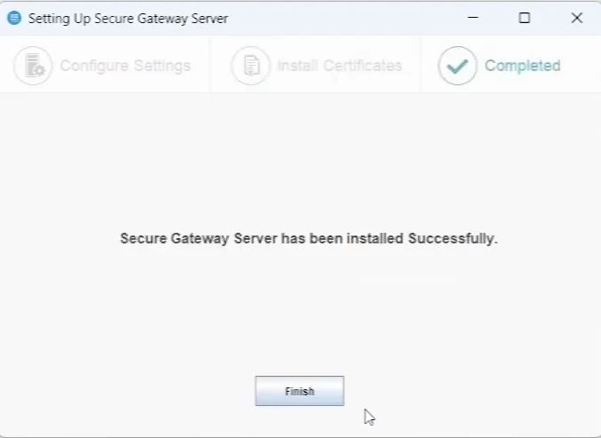 Installed successfully