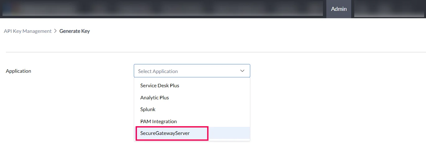 Generate API key