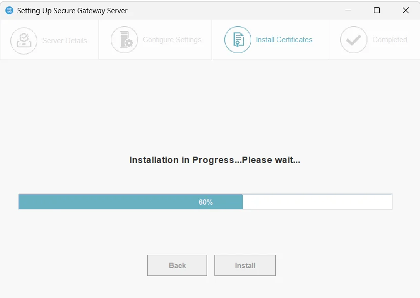 Install in progress