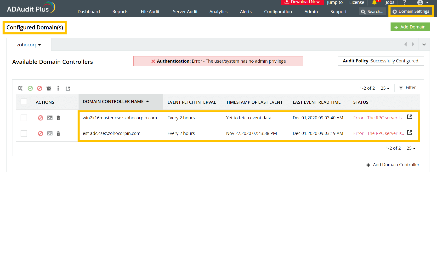 Allm&auml;nna felkoder