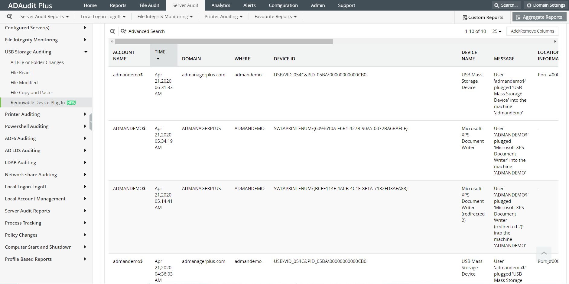 steps-to-view-connected-usb-drives-with-adaudit-plus