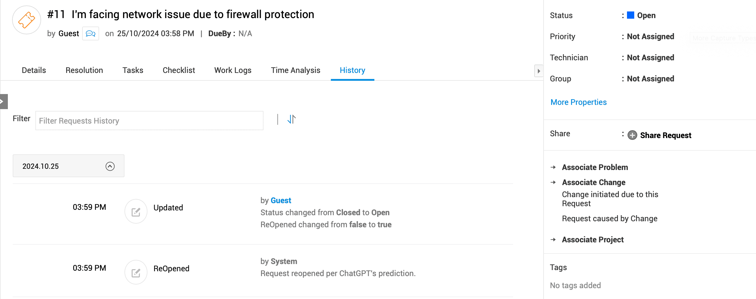 ChatGPT reopening prediction in PSA software for MSPs