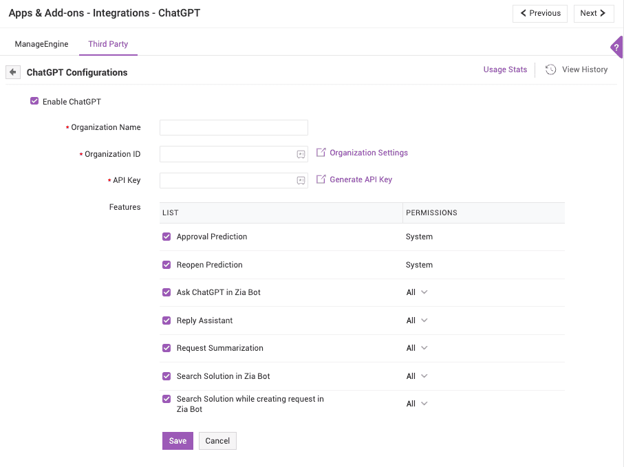 PSA ticketing system with GenAI capabilities powered by OpenAI ChatGPT for automated ticketing and technician assistance