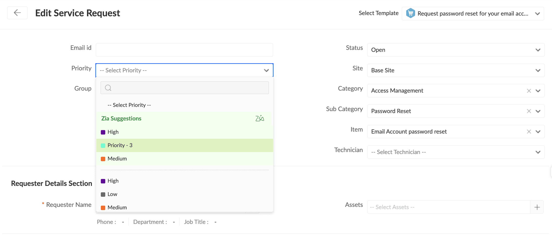 AI-based ticket priority prediction