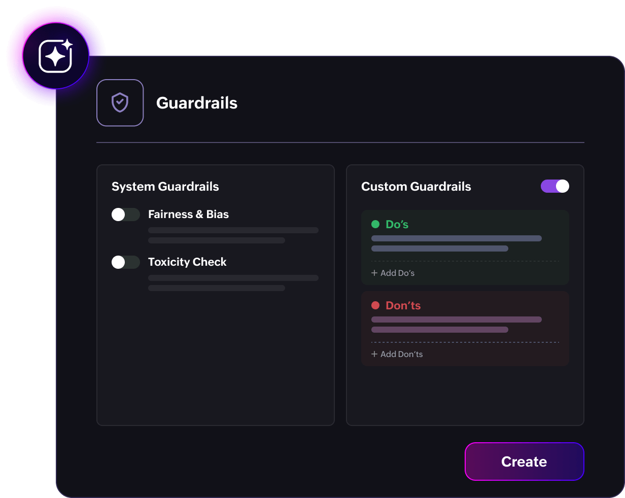 Set agent guardrails Guardrail and policy settings for controlling Zia agent behavior in ServiceDesk Plus