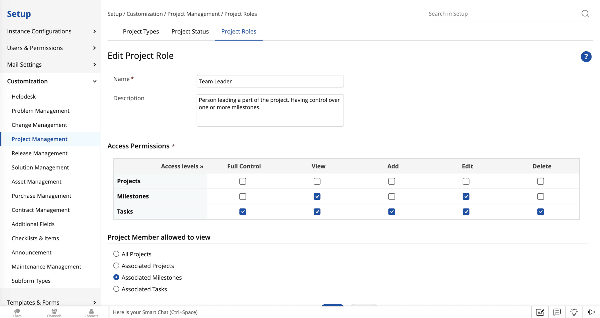 Change, project, and release roles in ServiceDesk Plus Practice-specific roles for change, project, and release management in ServiceDesk Plus