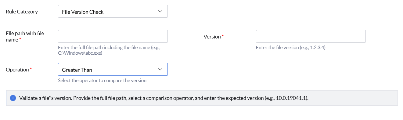 File Version Check rule category