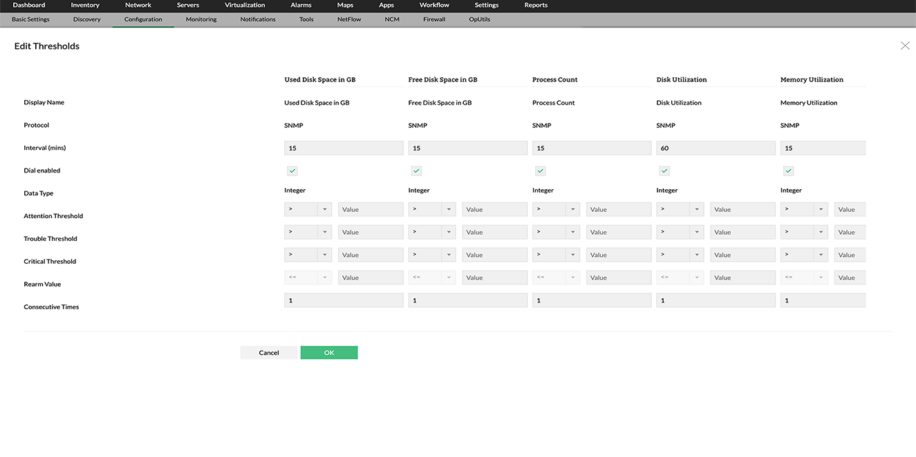 Memory monitoring tool Memory monitoring- ManageEngine OpManager