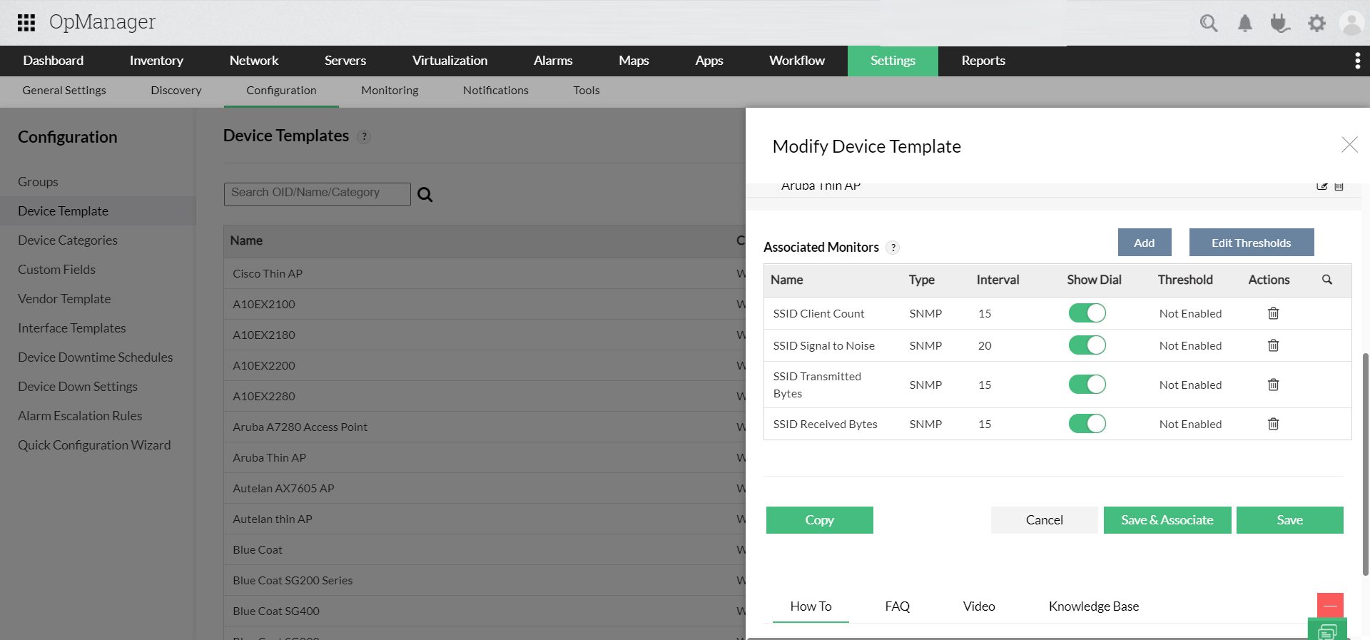 Wireless monitoring tool Wireless signal strength monitoring- ManageEngine OpManager