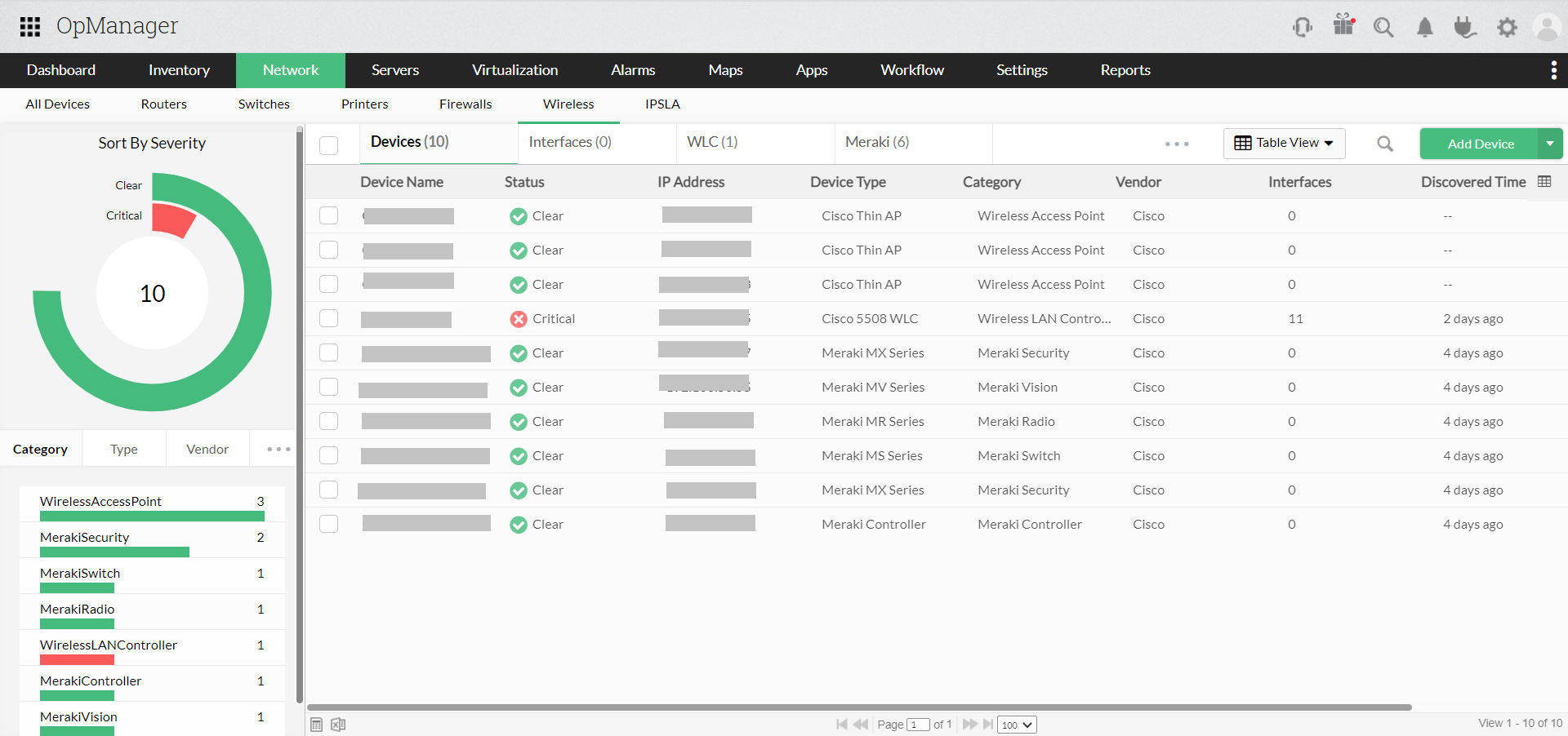Wireless monitor Wireless monitoring- ManageEngine OpManager