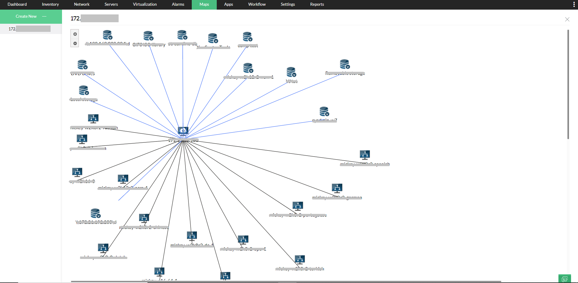 Citrix XenServer Monitoring in OpManager: Real-time Topology Map