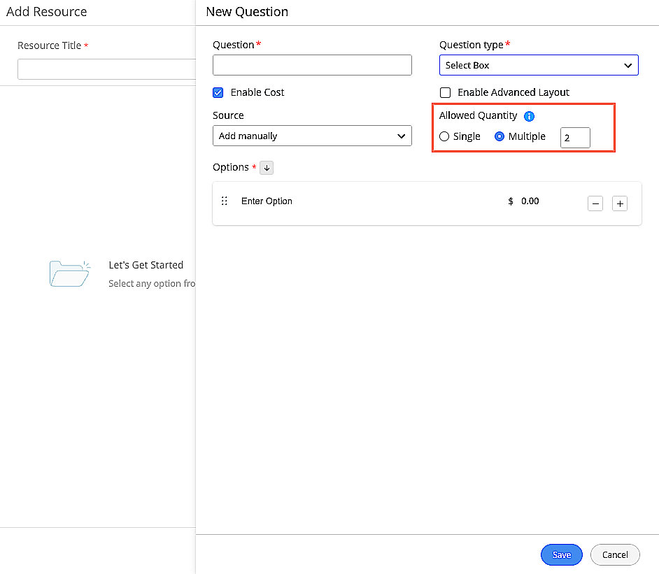 Resource Quantity in Service Requests