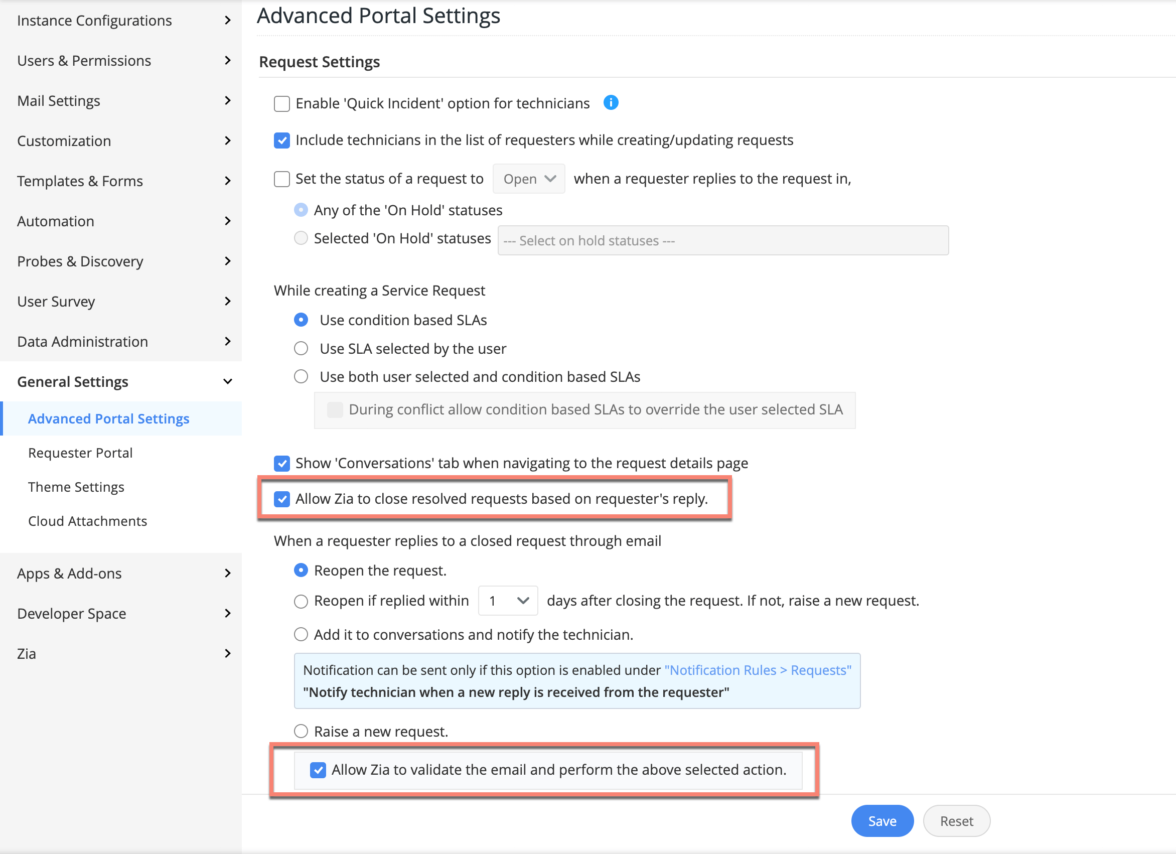 Site filter - List view